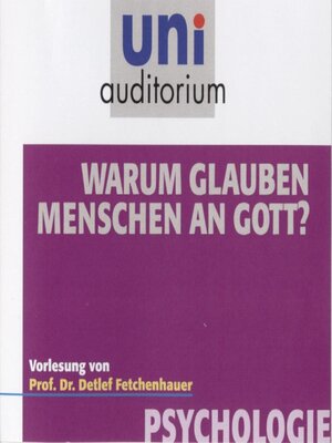 cover image of Warum glauben Menschen an Gott?